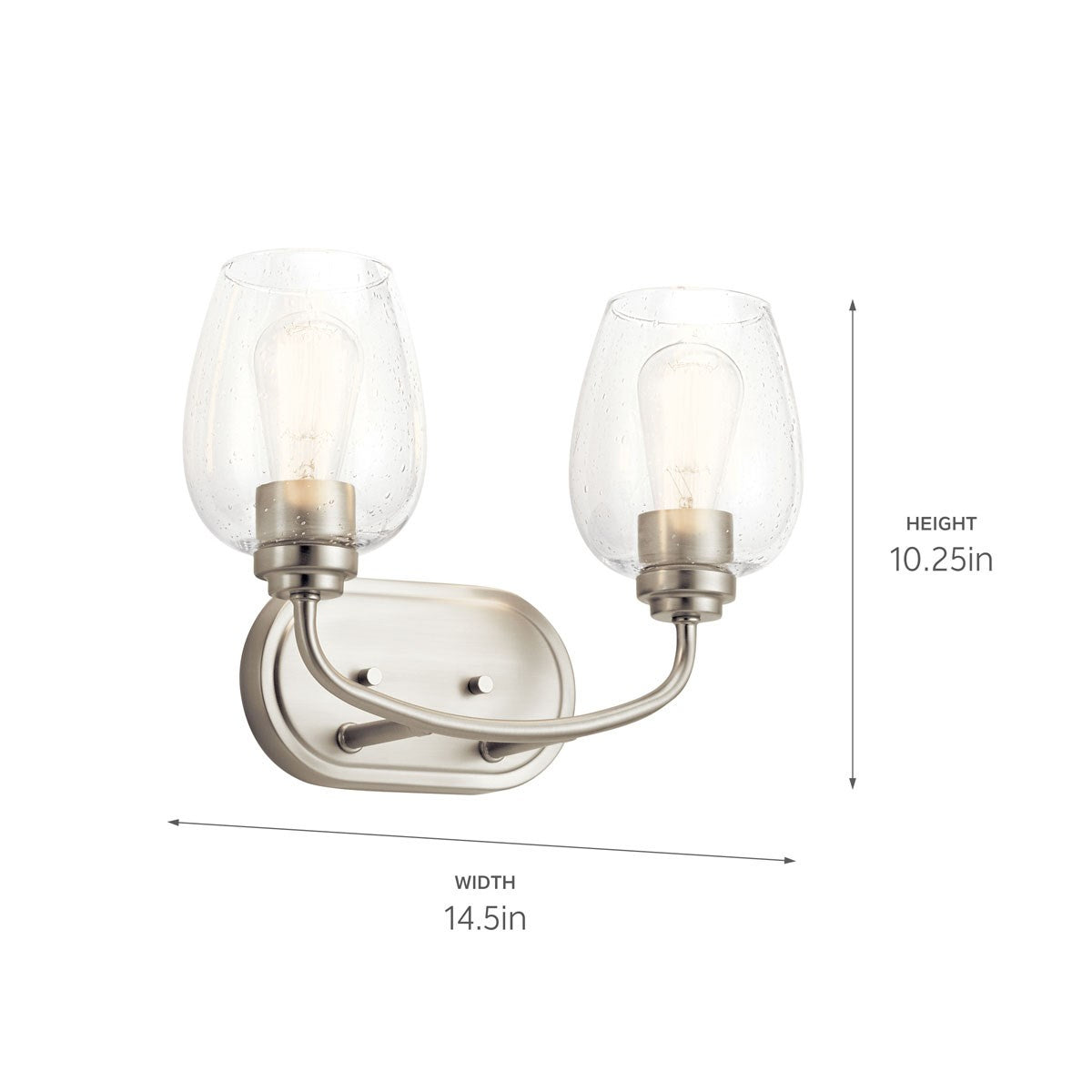 Kichler - 45128NICS - Two Light Bath - Valserrano - Brushed Nickel