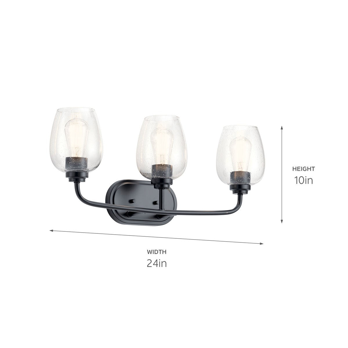 Kichler - 45129BKCS - Three Light Bath - Valserrano - Black