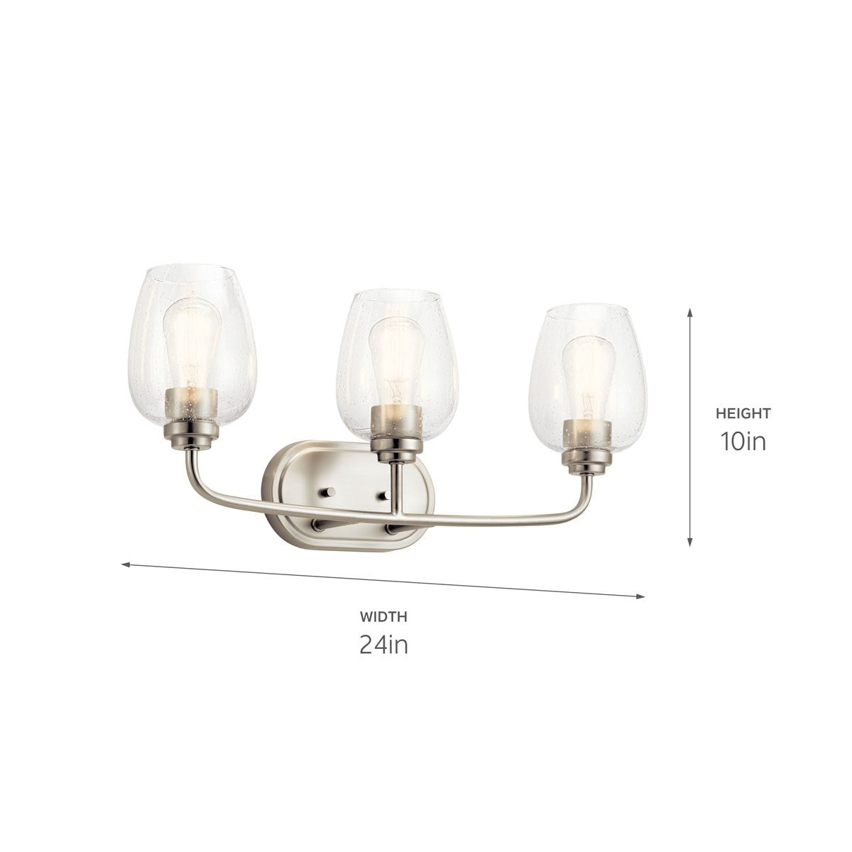 Kichler - 45129NICS - Three Light Bath - Valserrano - Brushed Nickel
