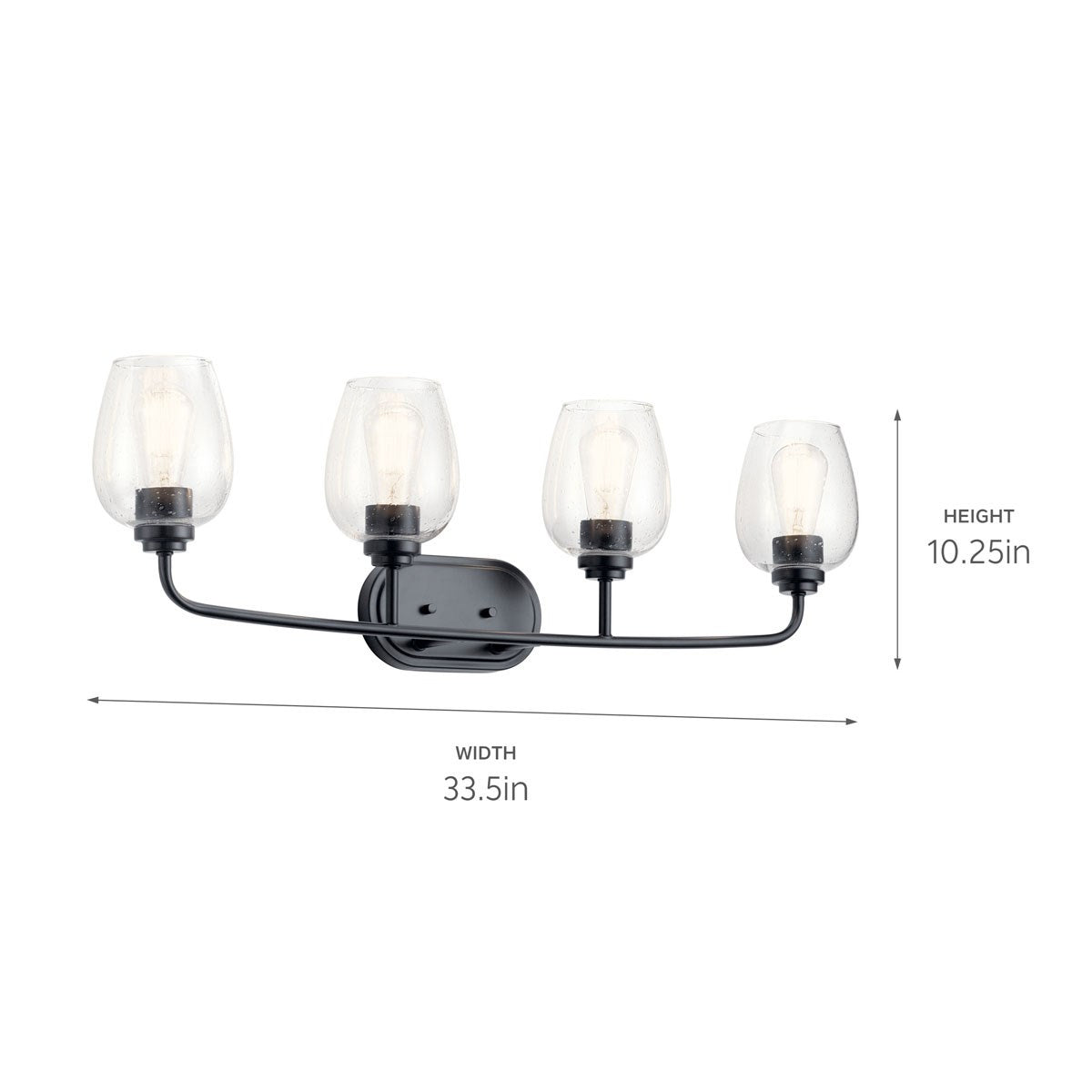 Kichler - 45130BKCS - Four Light Bath - Valserrano - Black