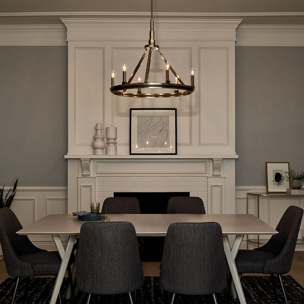 Kichler - 52420BNB - Six Light Chandelier - Emmala - Brushed Natural Brass
