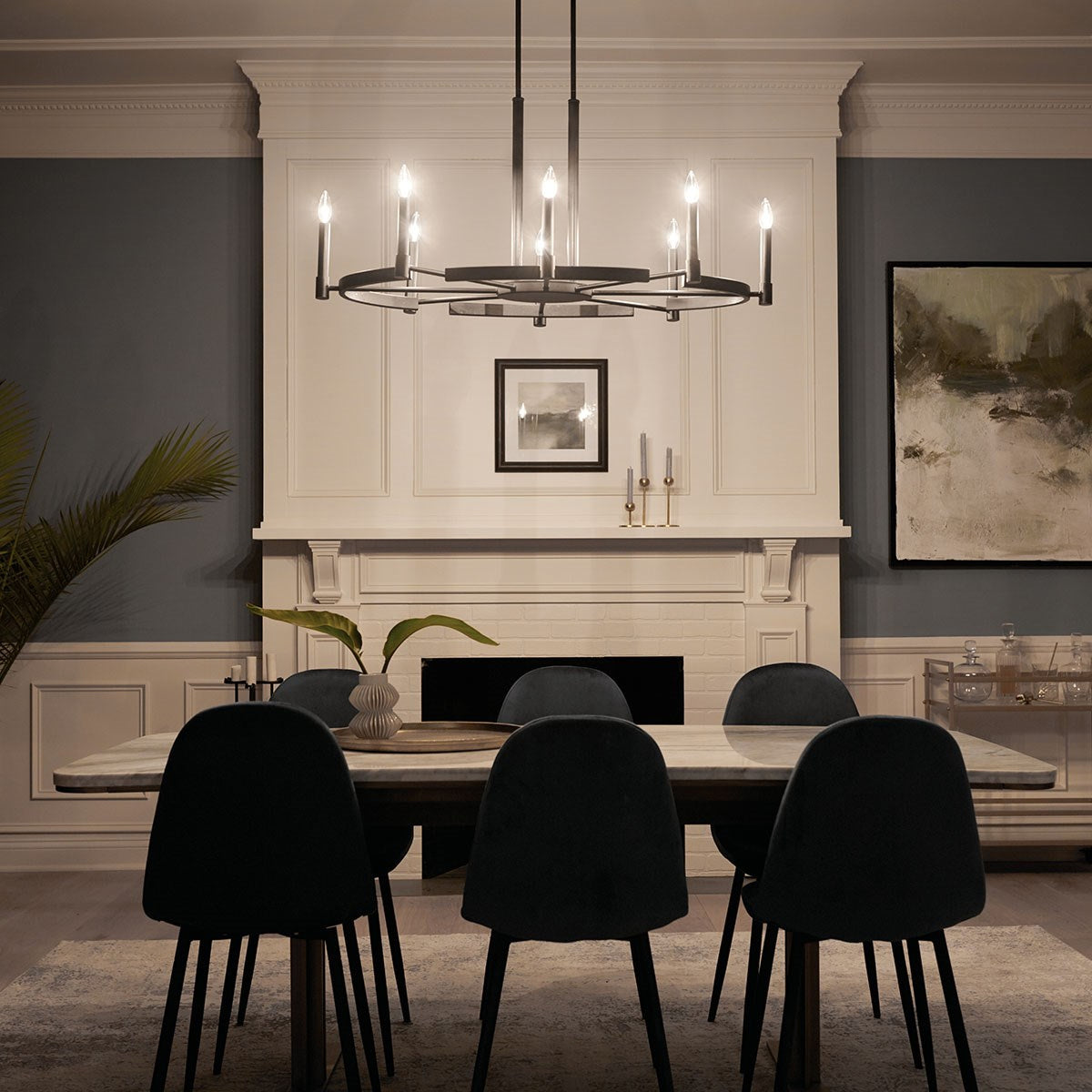 Kichler - 52429BK - Eight Light Chandelier - Tolani - Black