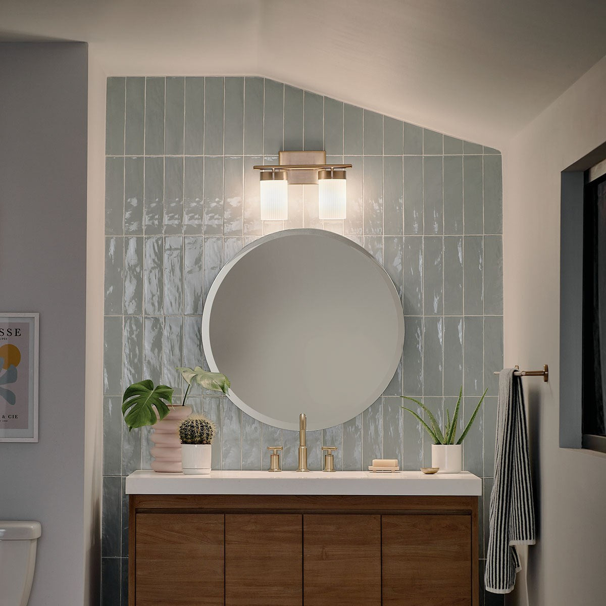Kichler - 55111BNB - Two Light Bath - Ciona - Brushed Natural Brass