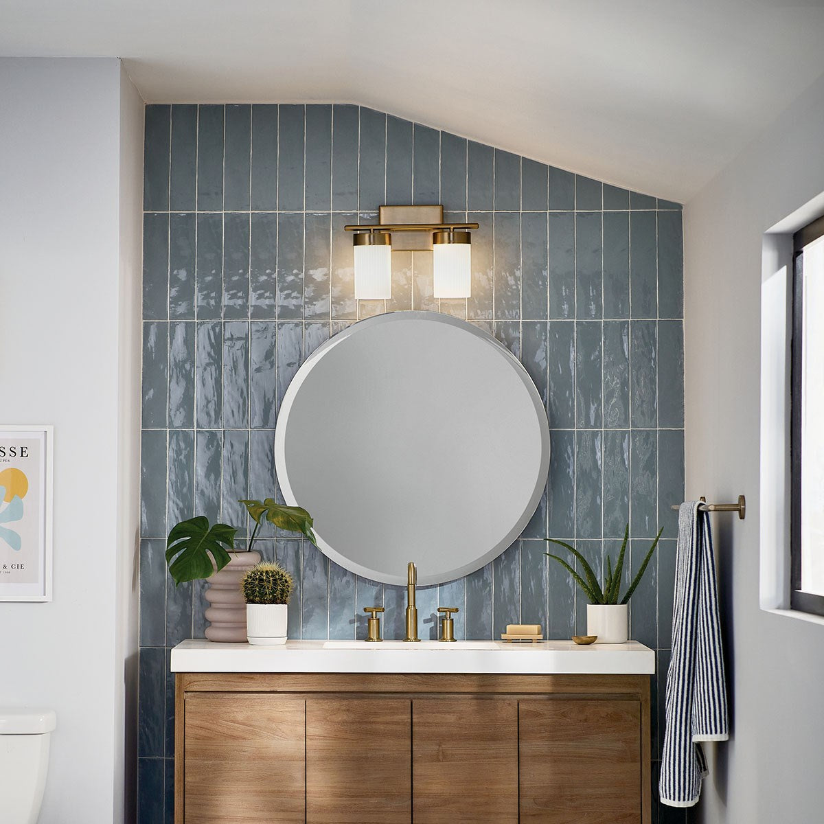 Kichler - 55111BNB - Two Light Bath - Ciona - Brushed Natural Brass