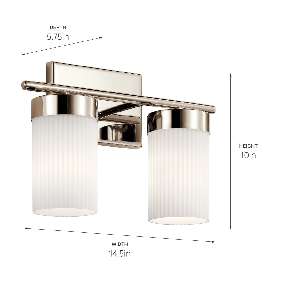 Kichler - 55111PN - Two Light Bath - Ciona - Polished Nickel
