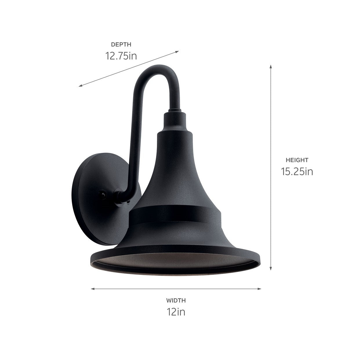 Kichler - 59055BKT - One Light Outdoor Wall Mount - Hampshire - Textured Black