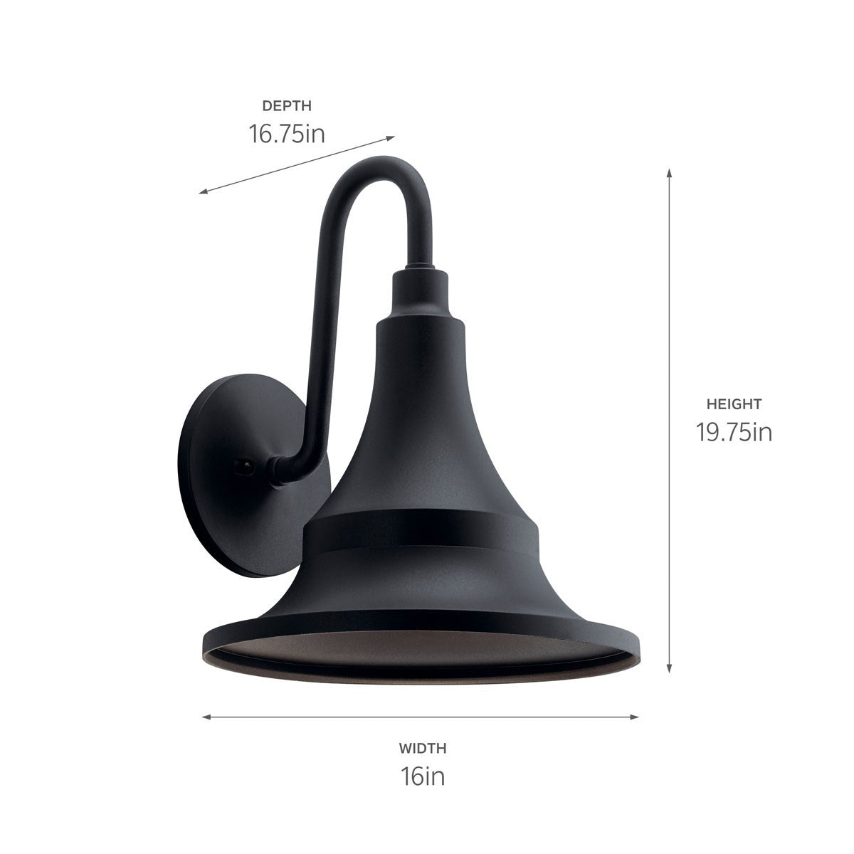 Kichler - 59056BKT - One Light Outdoor Wall Mount - Hampshire - Textured Black