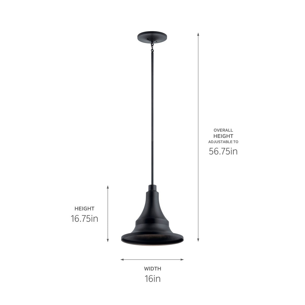 Kichler - 59058BKT - One Light Outdoor Pendant - Hampshire - Textured Black