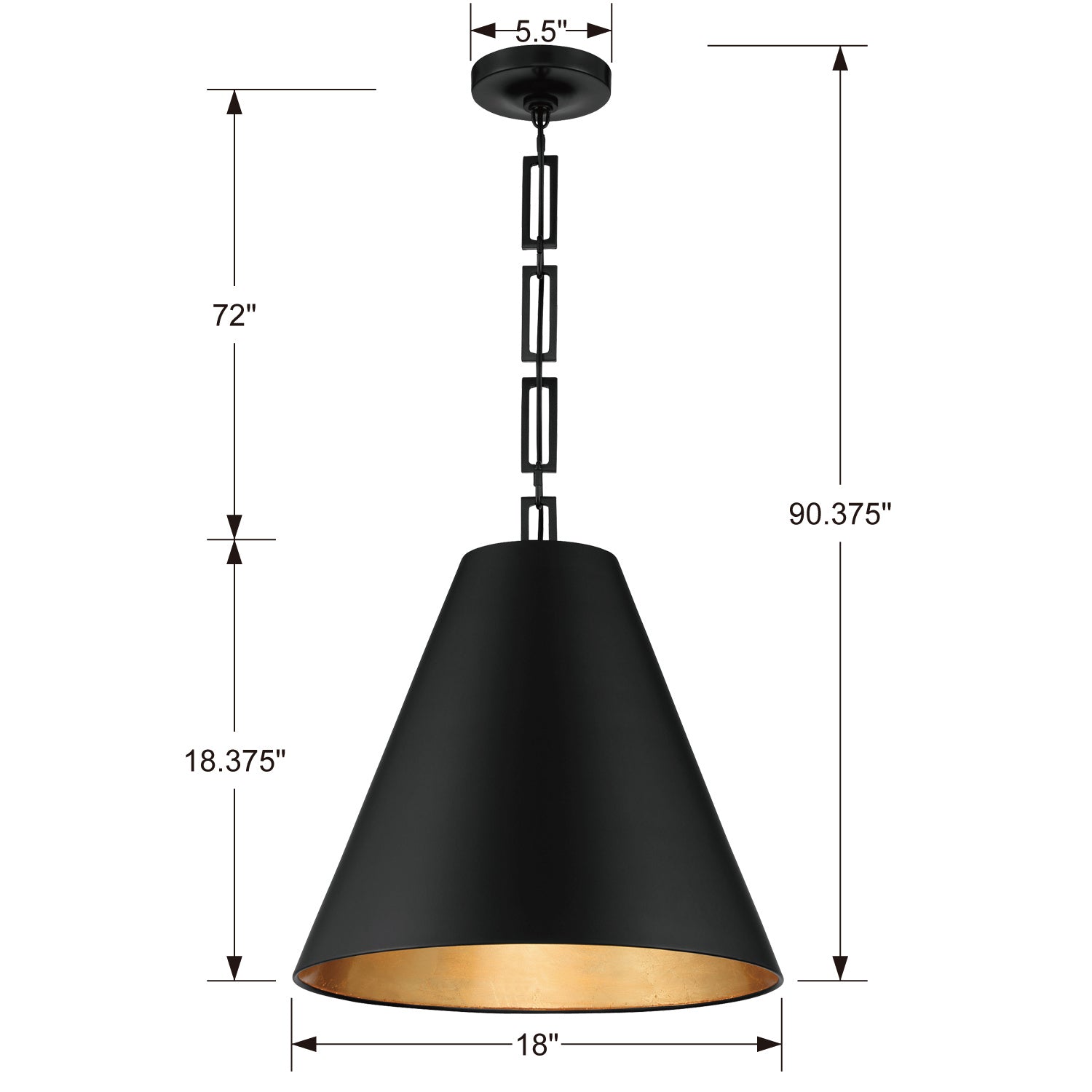 Crystorama - 8687-MK-GA - Three Light Chandelier - Alston - Matte Black + Antique Gold