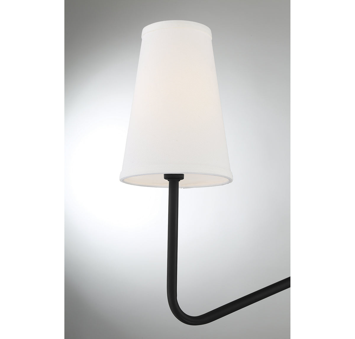 Meridian - M10078MBK - Four Light Linear Chandelier - Matte Black