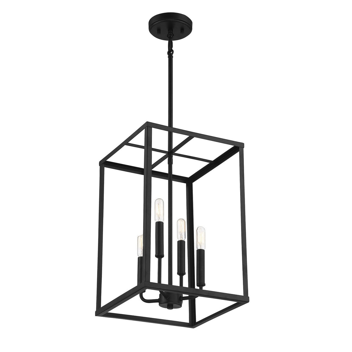 Meridian - M30008MBK - Four Light Pendant - Matte Black