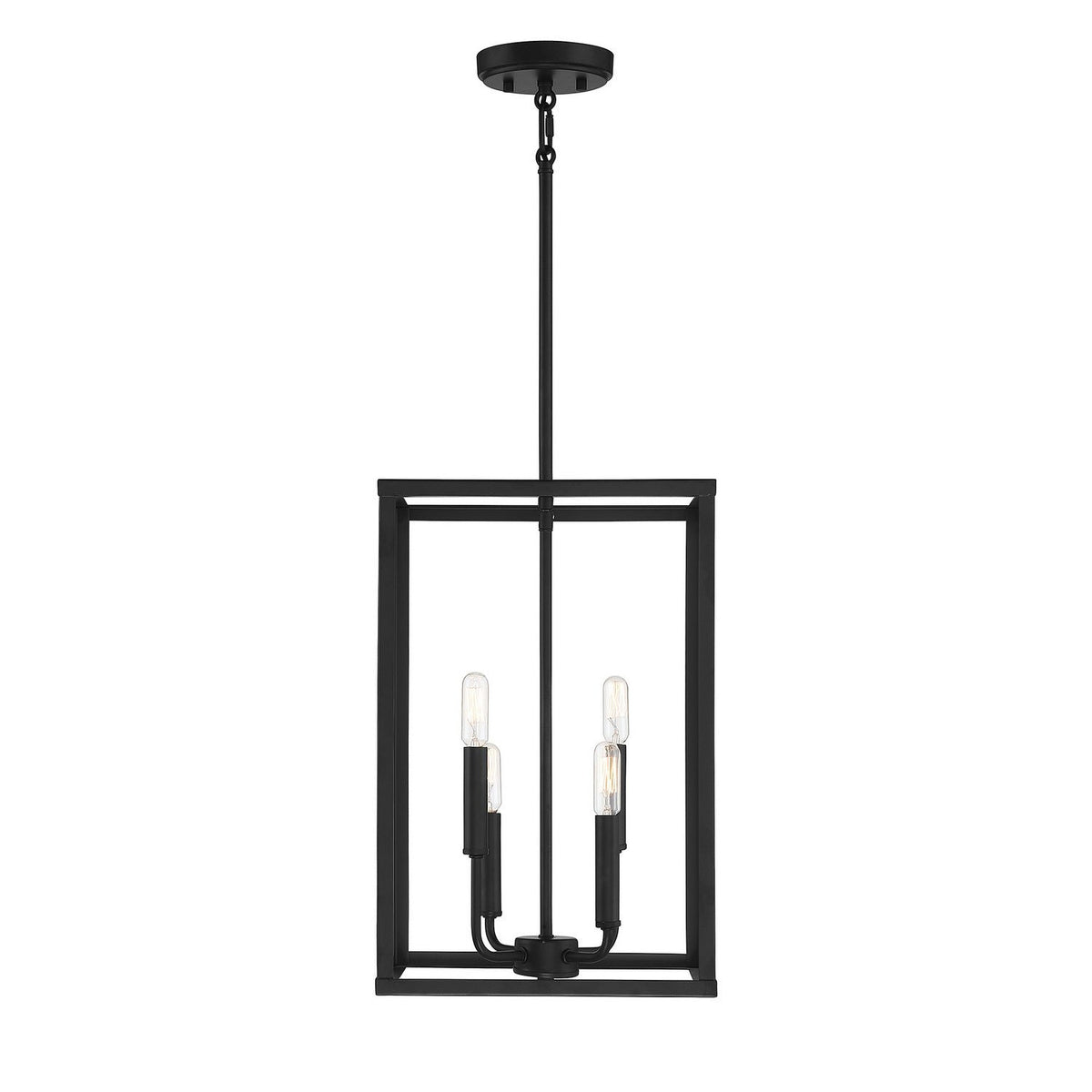 Meridian - M30008MBK - Four Light Pendant - Matte Black