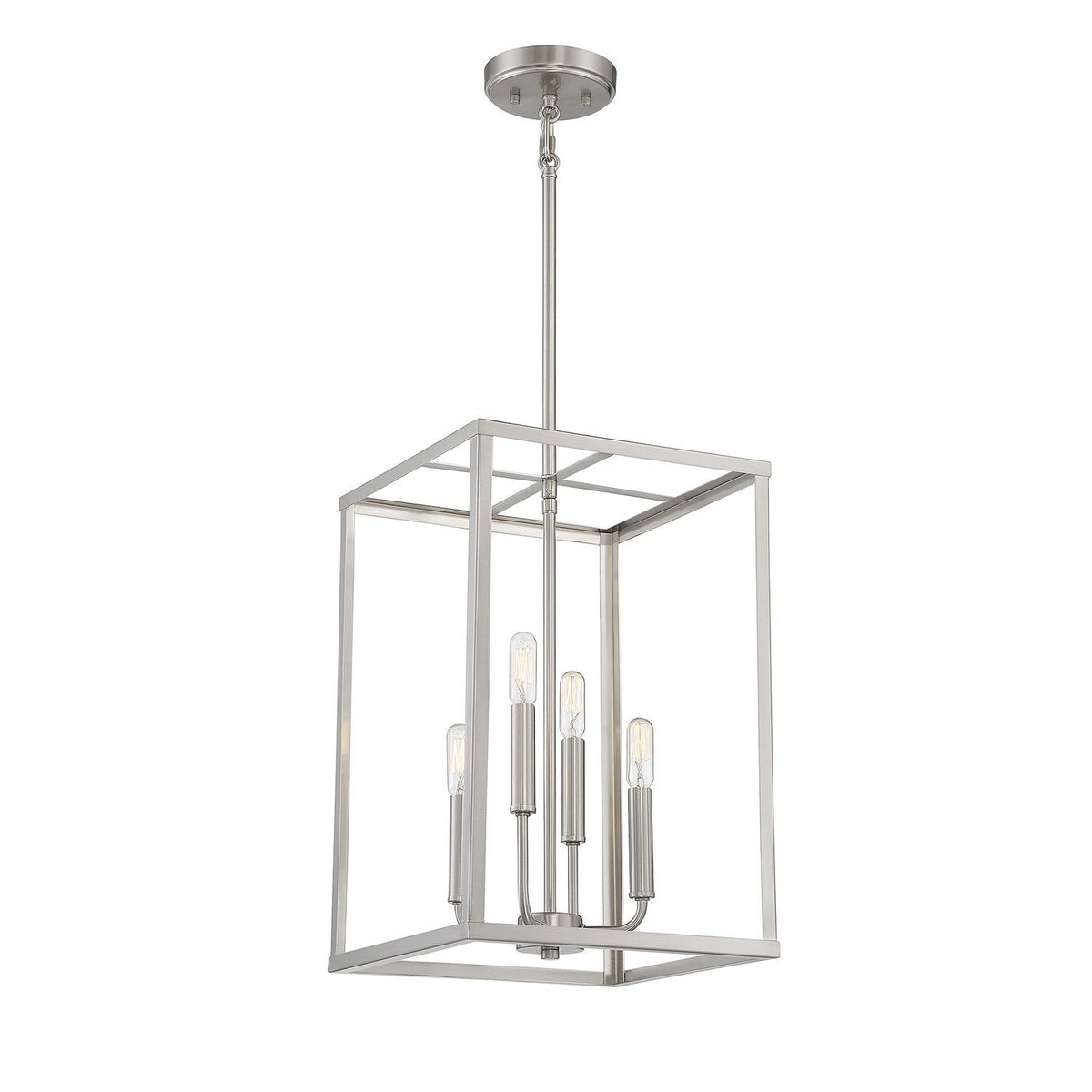 Meridian - M30008BN - Four Light Pendant - Brushed Nickel