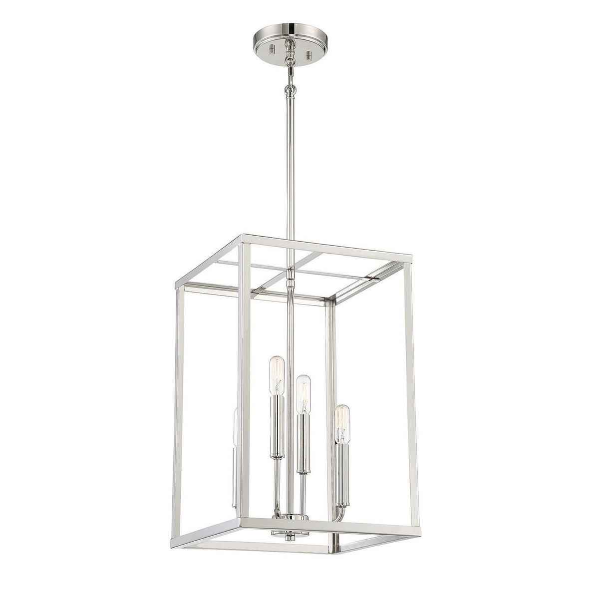 Meridian - M30008PN - Four Light Pendant - Polished Nickel