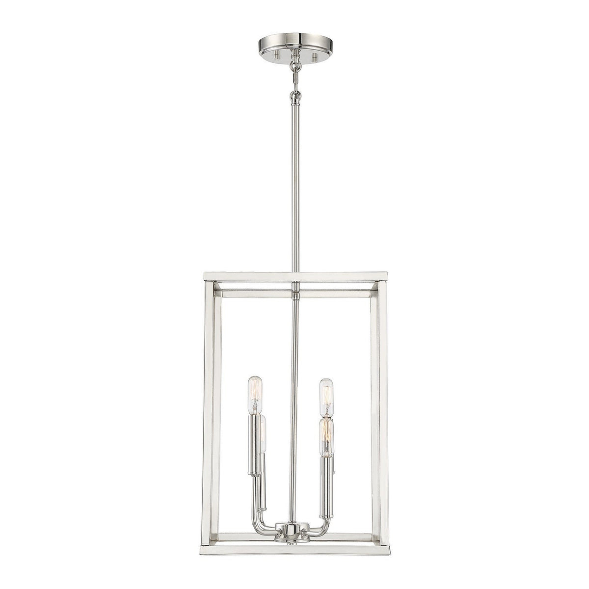 Meridian - M30008PN - Four Light Pendant - Polished Nickel
