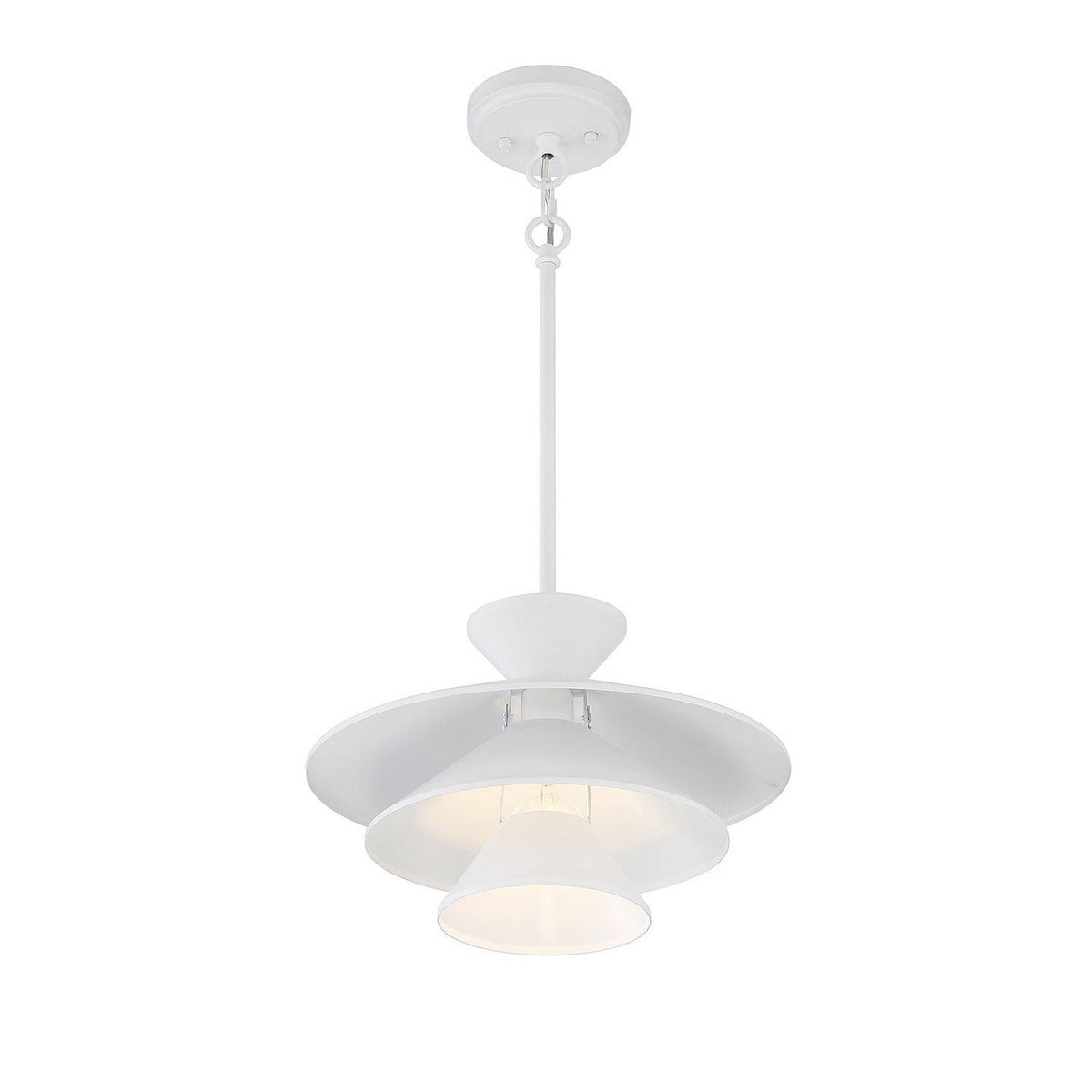 Meridian - M70096WH - One Light Pendant - White