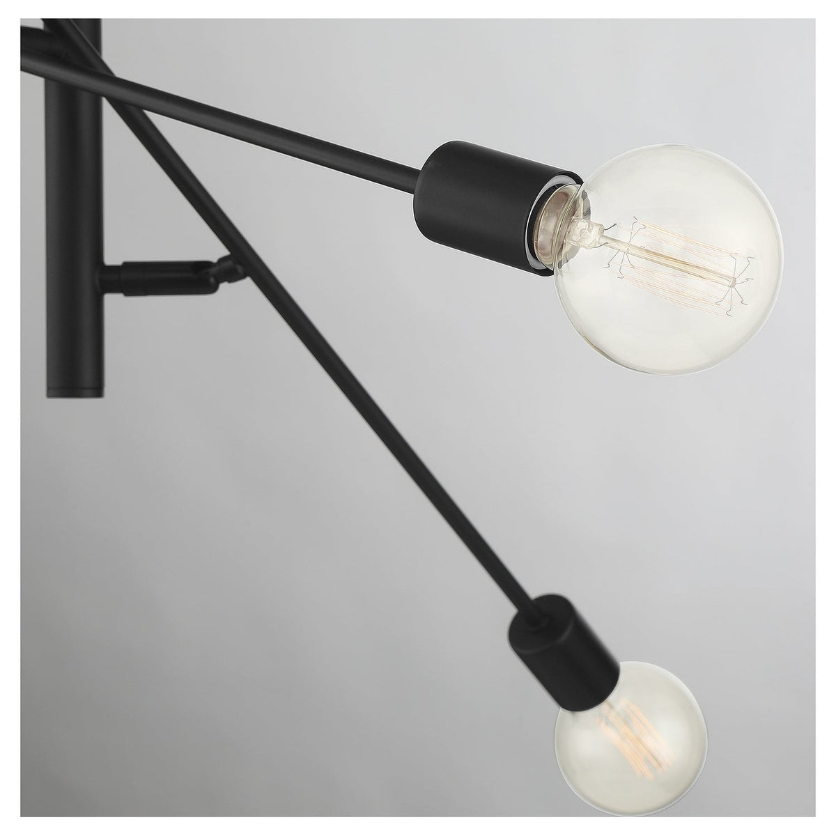 Meridian - M10084MBK - Six Light Chandelier - Matte Black