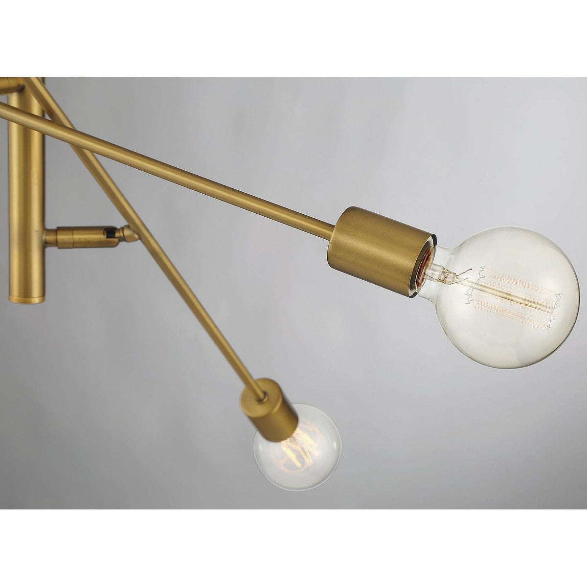 Meridian - M10084NB - Six Light Chandelier - Natural Brass