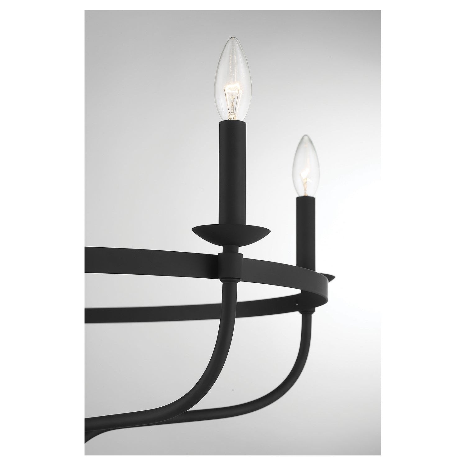 Meridian - M10087MBK - Five Light Chandelier - Matte Black