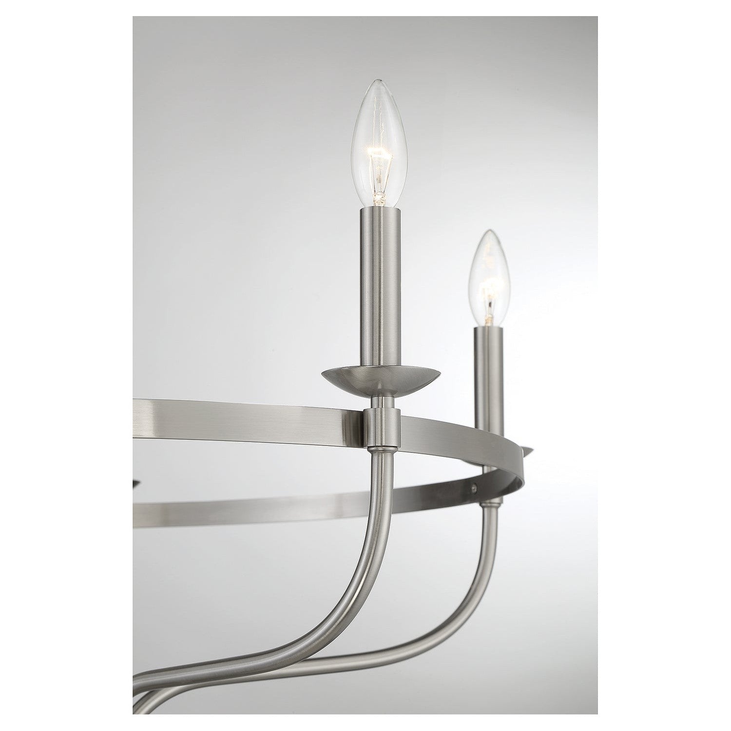 Meridian - M10087BN - Five Light Chandelier - Brushed Nickel