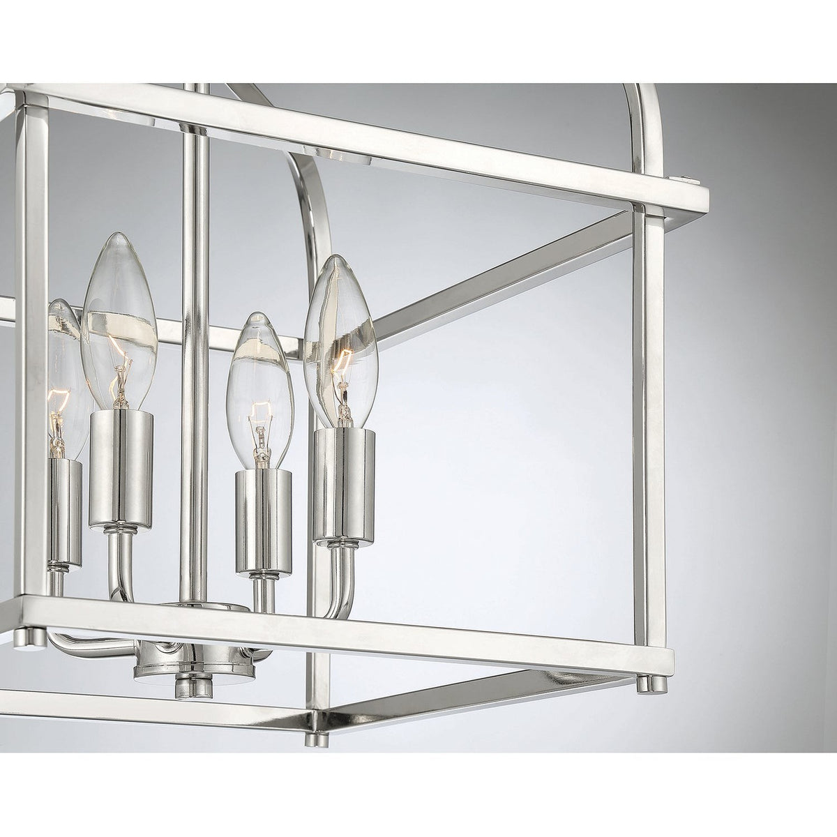 Meridian - M60061PN - Four Light Semi-Flush Mount - Polished Nickel