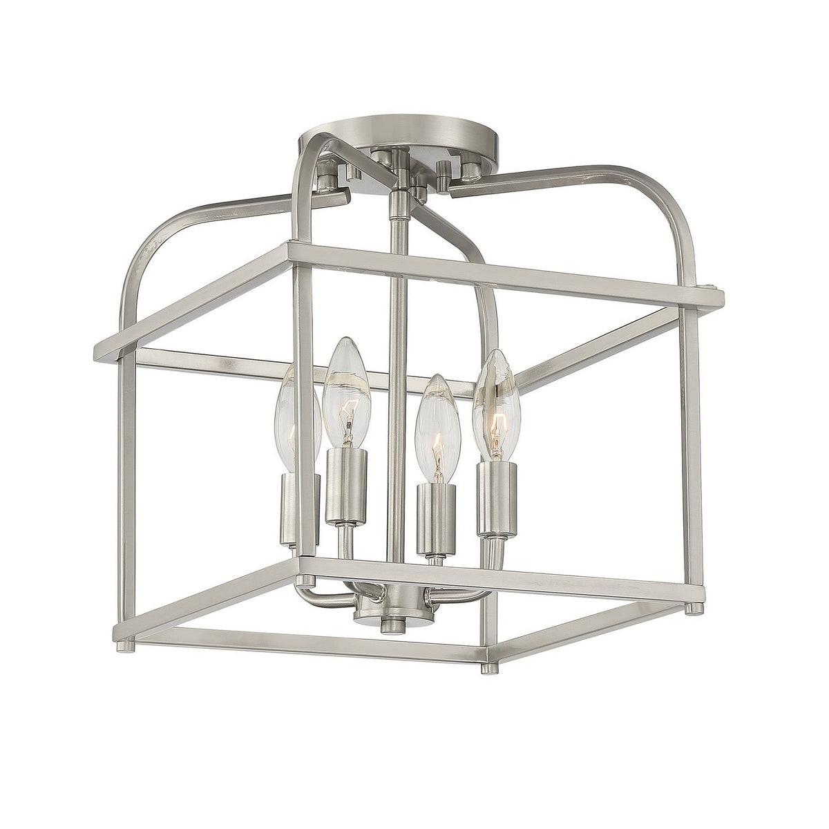 Meridian - M60061BN - Four Light Semi-Flush Mount - Brushed Nickel
