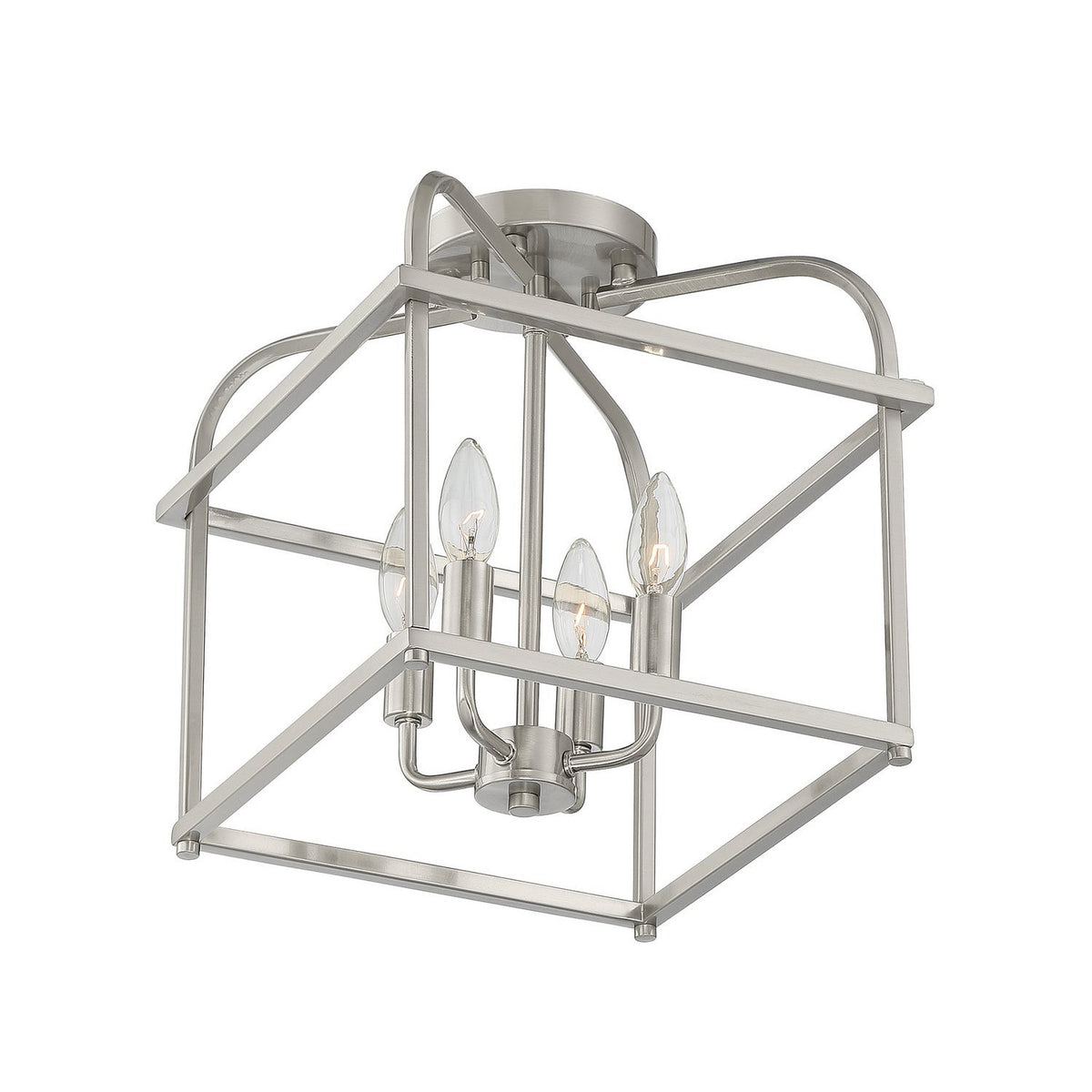 Meridian - M60061BN - Four Light Semi-Flush Mount - Brushed Nickel