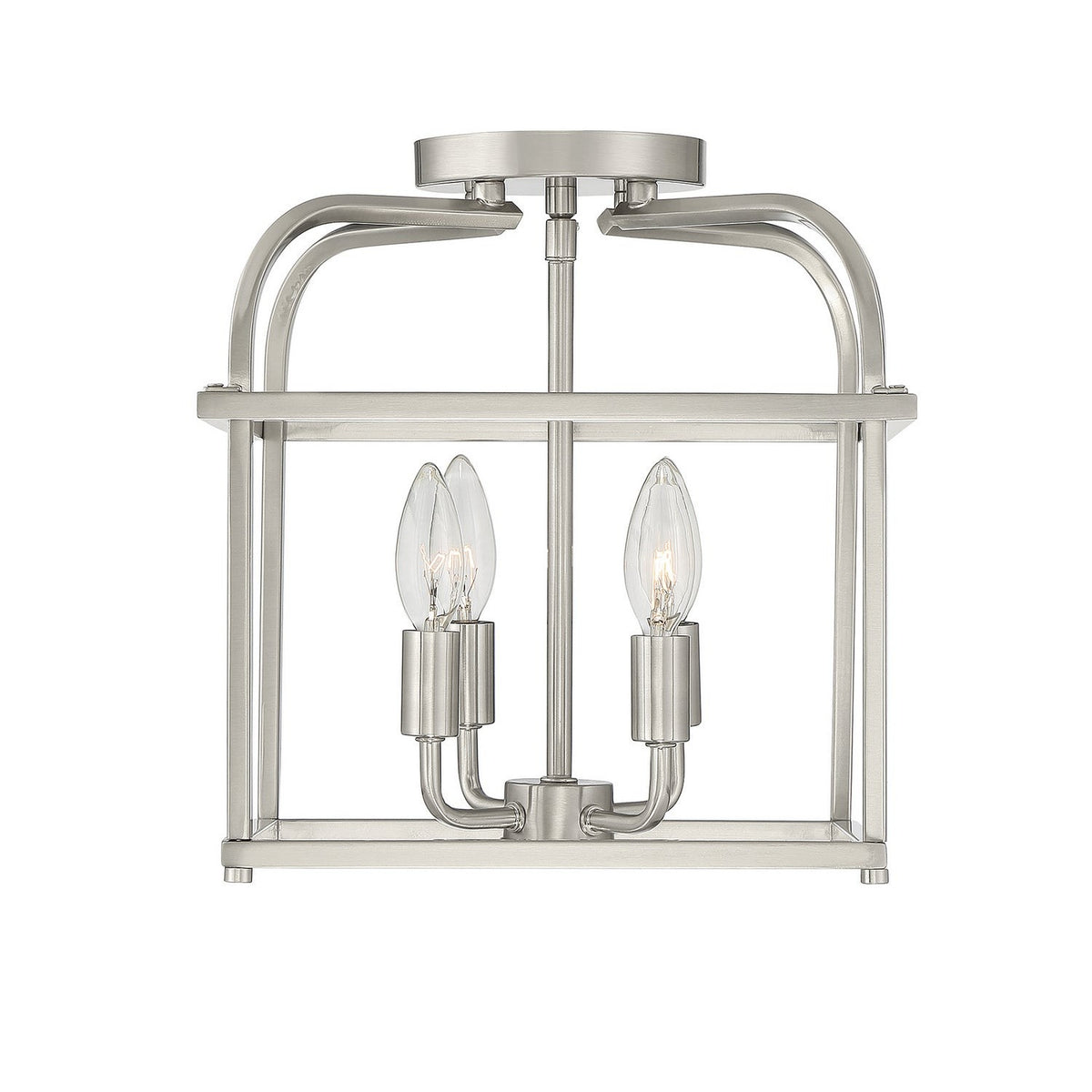 Meridian - M60061BN - Four Light Semi-Flush Mount - Brushed Nickel