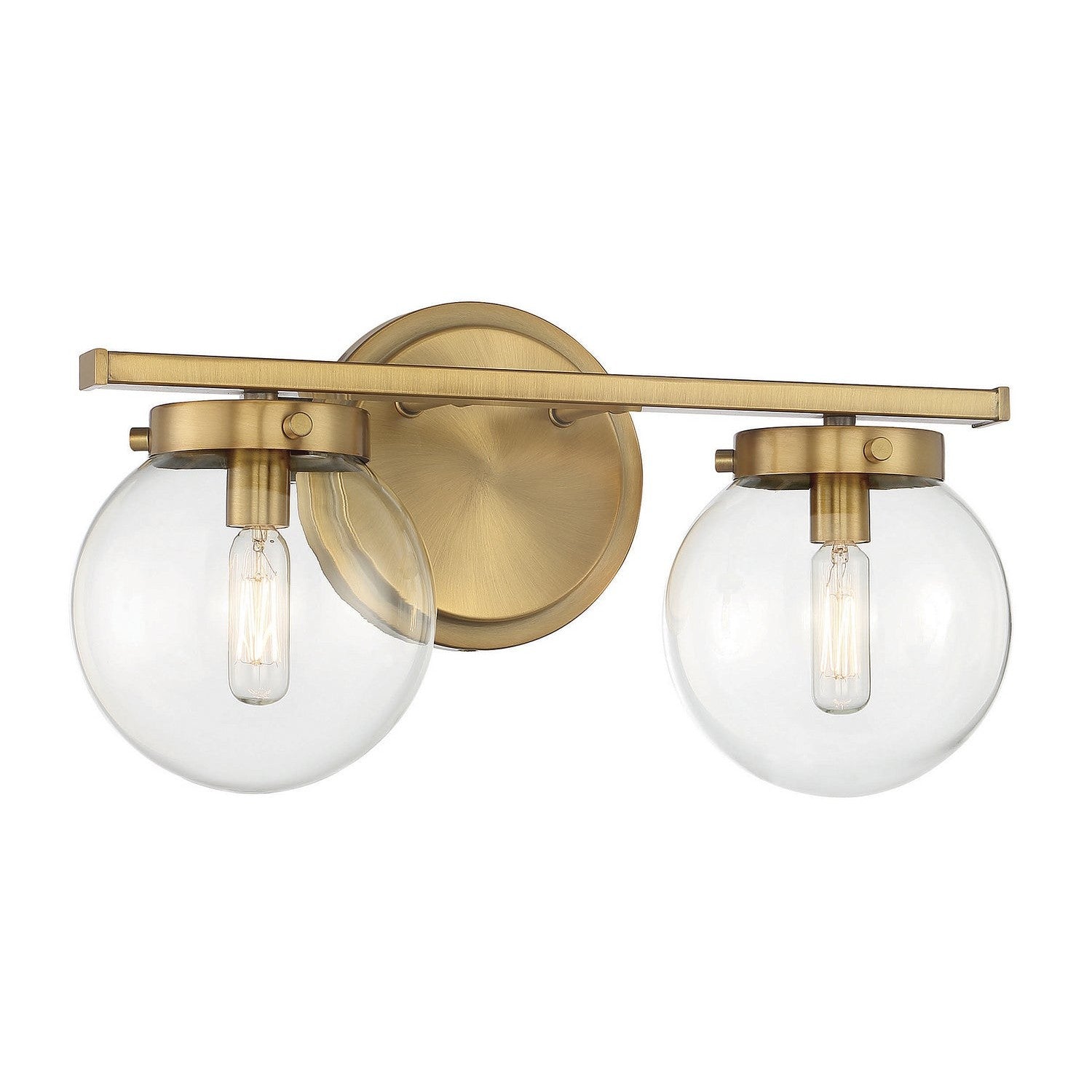 Meridian - M80046NB - Two Light Bathroom Vanity Light - Natural Brass