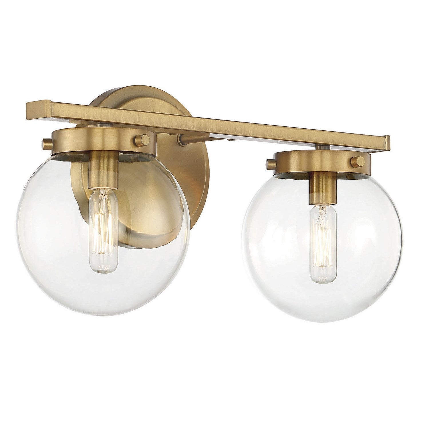 Meridian - M80046NB - Two Light Bathroom Vanity Light - Natural Brass