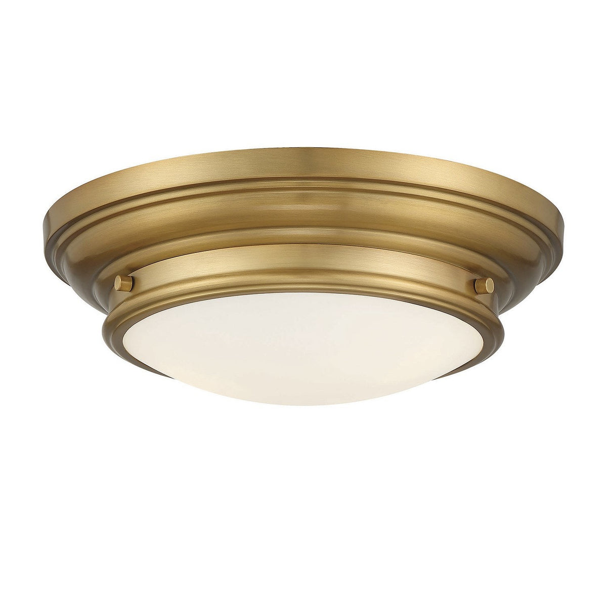 Meridian - M60063NB - Two Light Flush Mount - Natural Brass