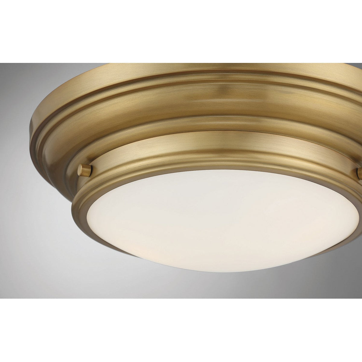 Meridian - M60063NB - Two Light Flush Mount - Natural Brass