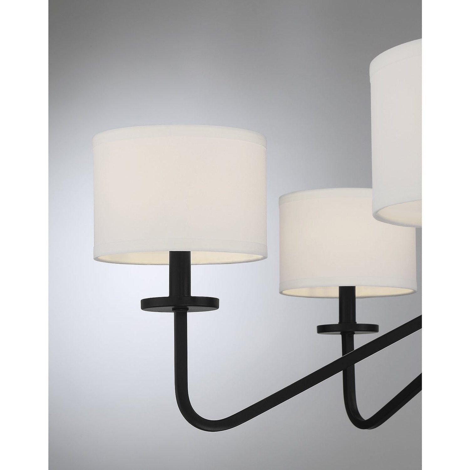 Meridian - M10092MBK - Six Light Chandelier - Matte Black