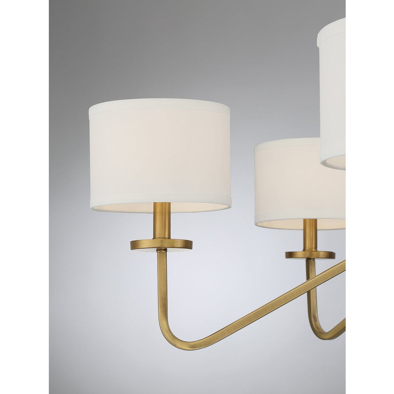 Meridian - M10092NB - Six Light Chandelier - Natural Brass