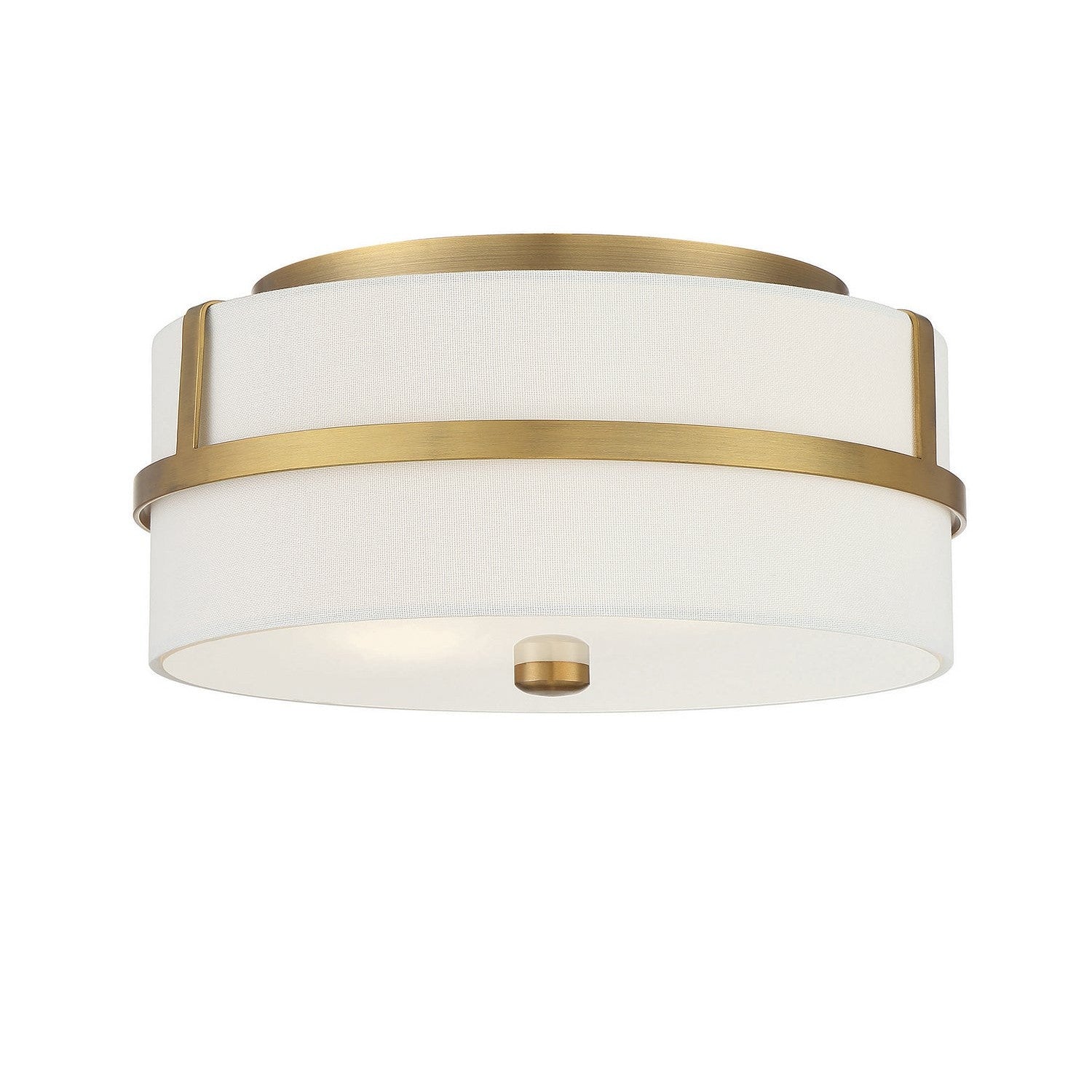 Meridian - M60065NB - Two Light Flush Mount - Natural Brass