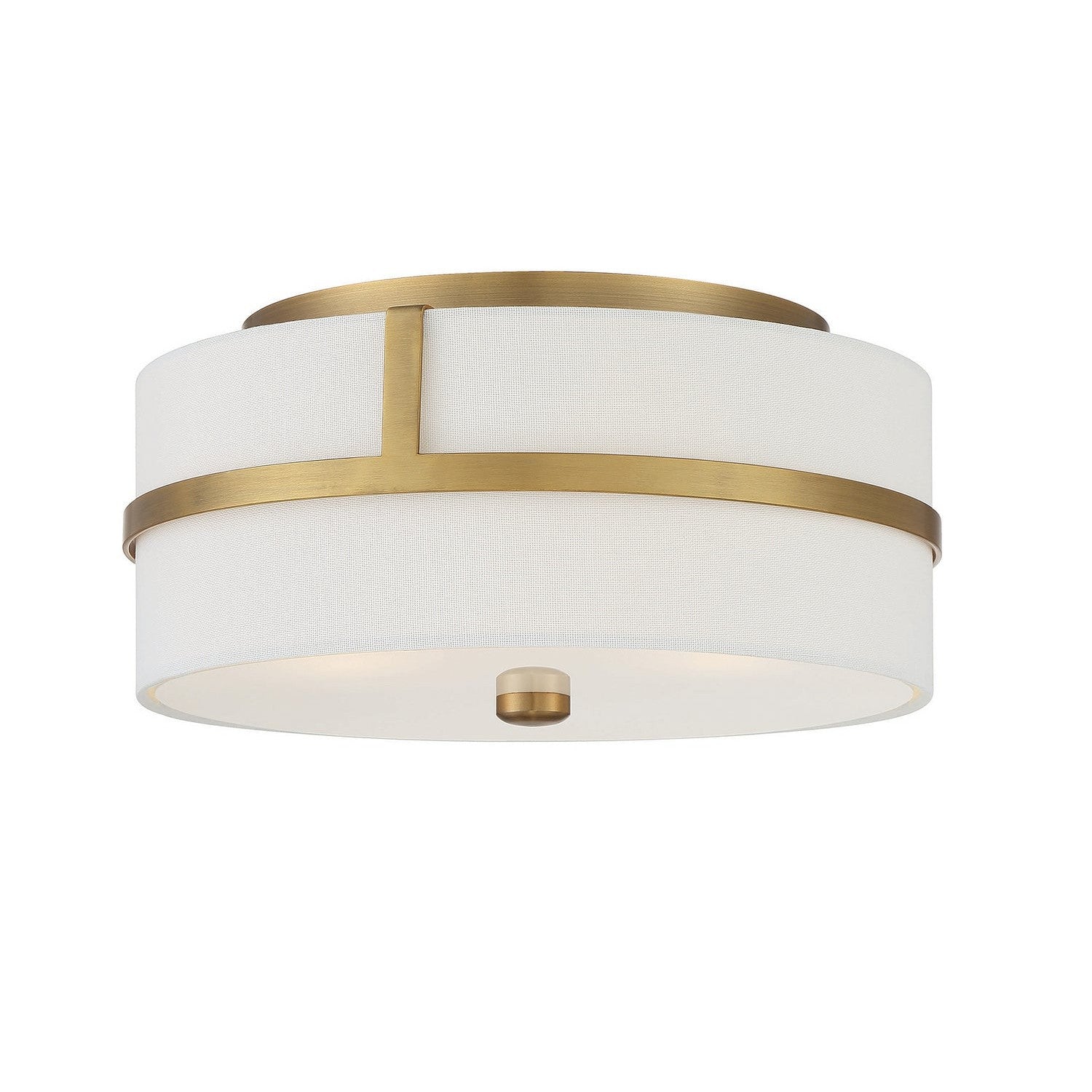 Meridian - M60065NB - Two Light Flush Mount - Natural Brass
