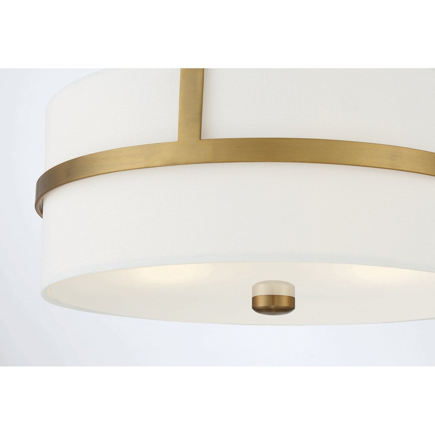 Meridian - M60065NB - Two Light Flush Mount - Natural Brass