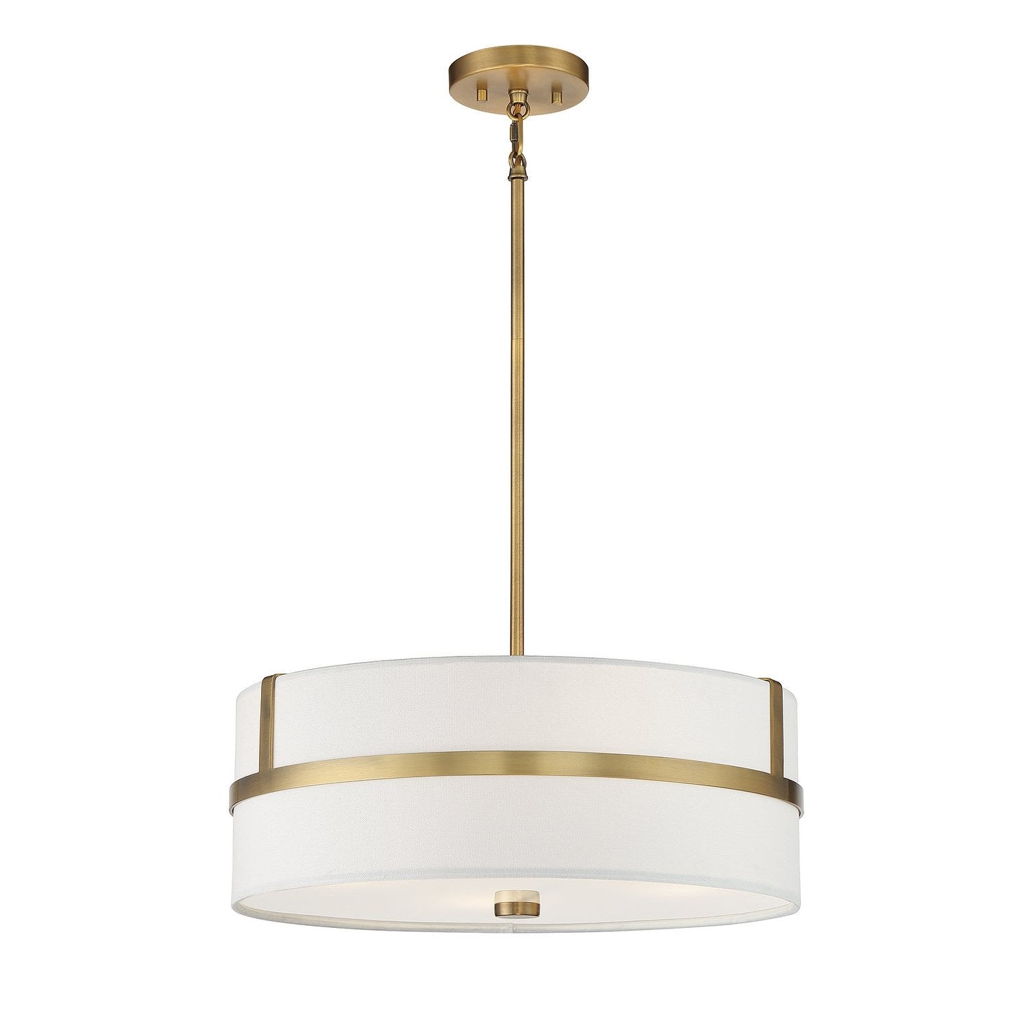 Meridian - M70102NB - Four Light Pendant - Natural Brass