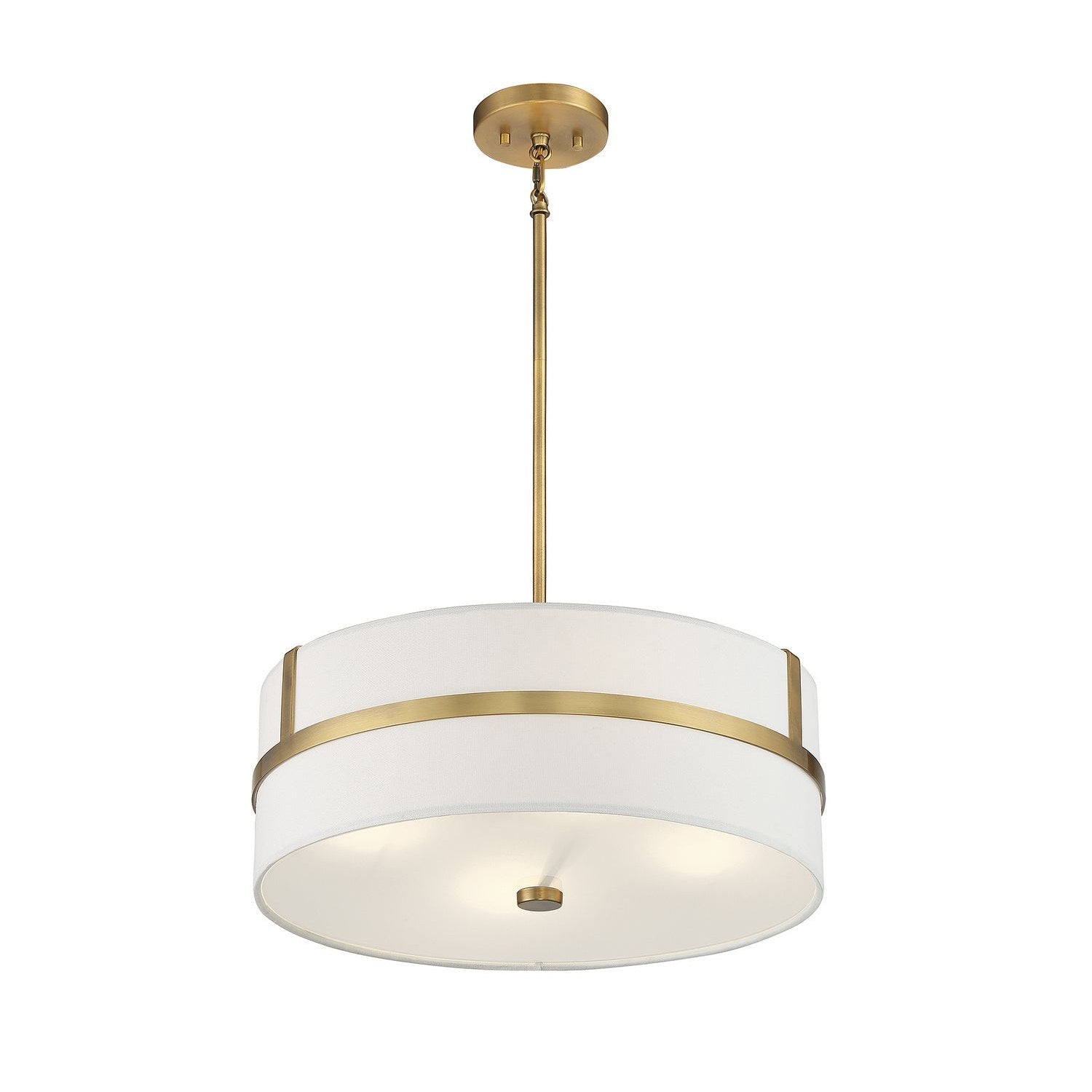 Meridian - M70102NB - Four Light Pendant - Natural Brass