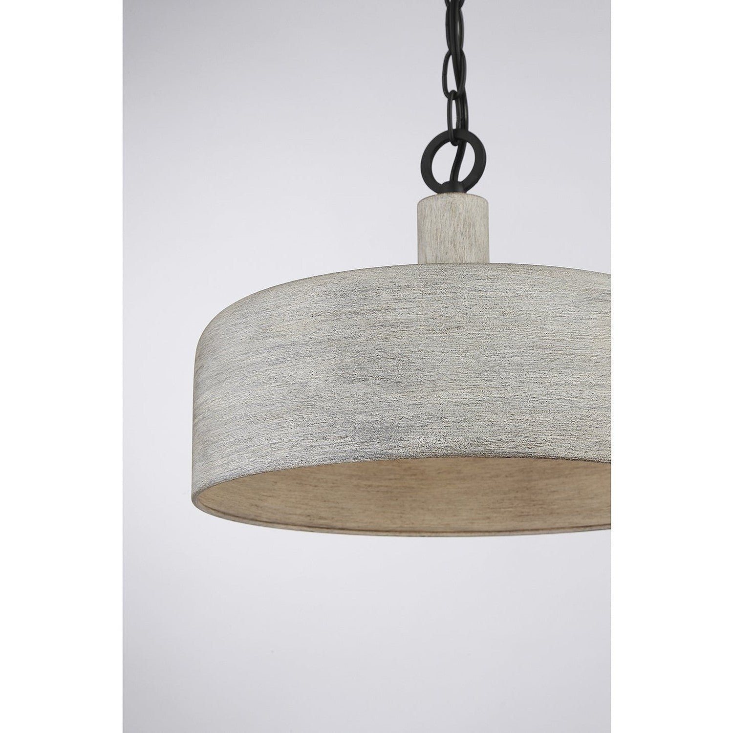 Meridian - M70103WGBK - One Light Pendant - Weathered Gray with Black