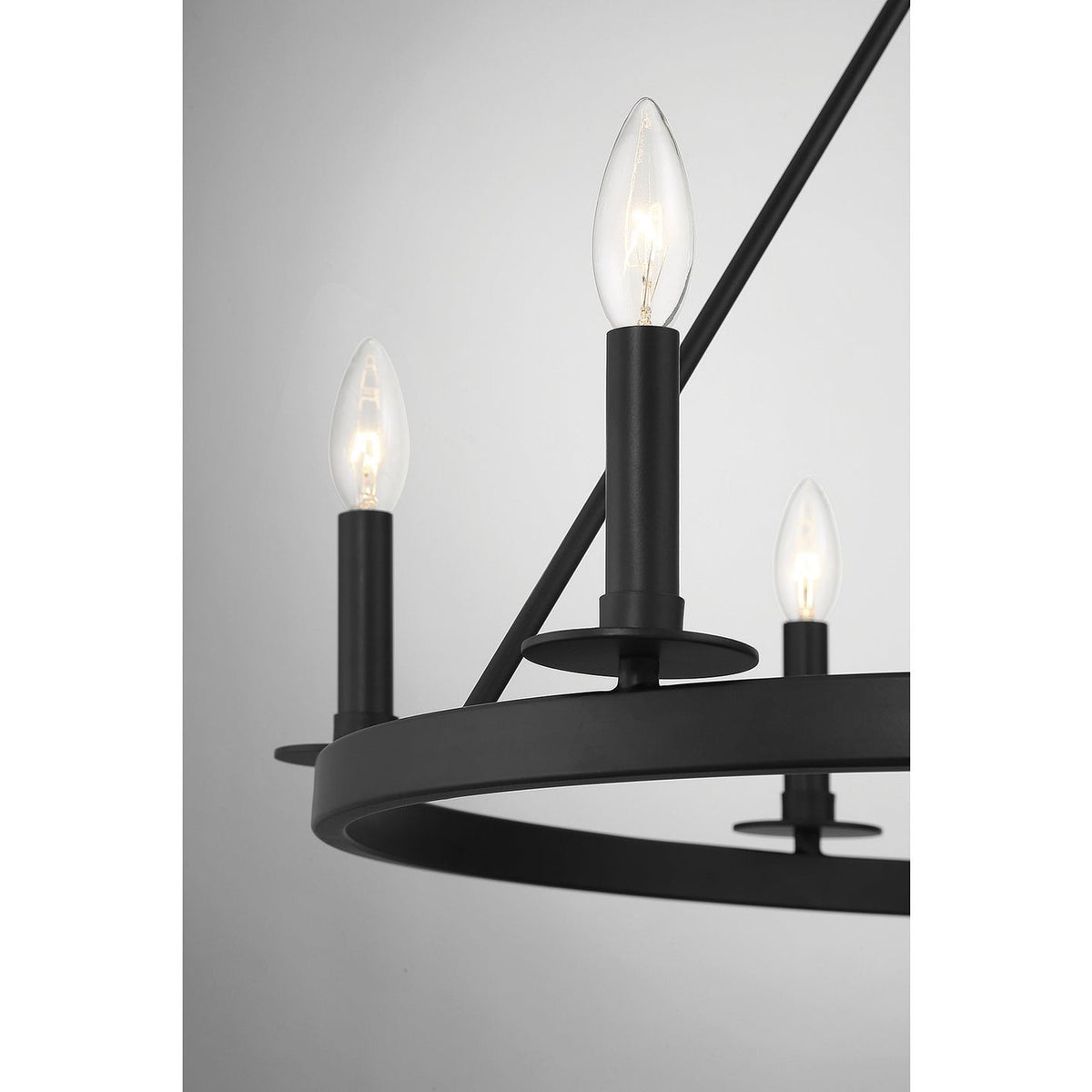 Meridian - M10093MBK - Six Light Chandelier - Matte Black