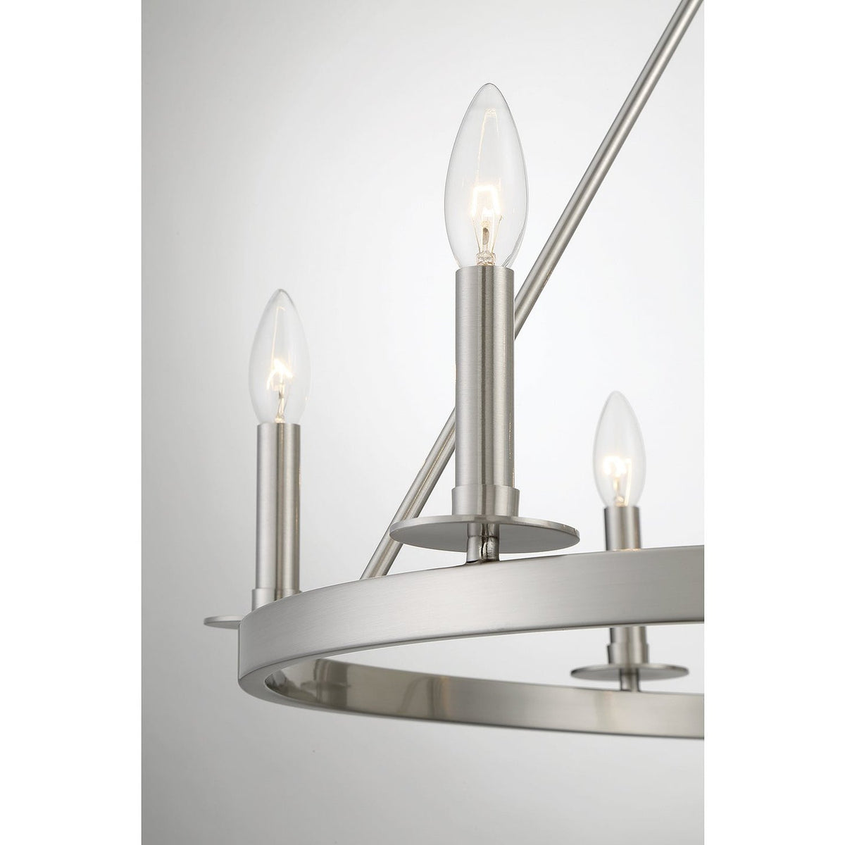 Meridian - M10093BN - Six Light Chandelier - Brushed Nickel