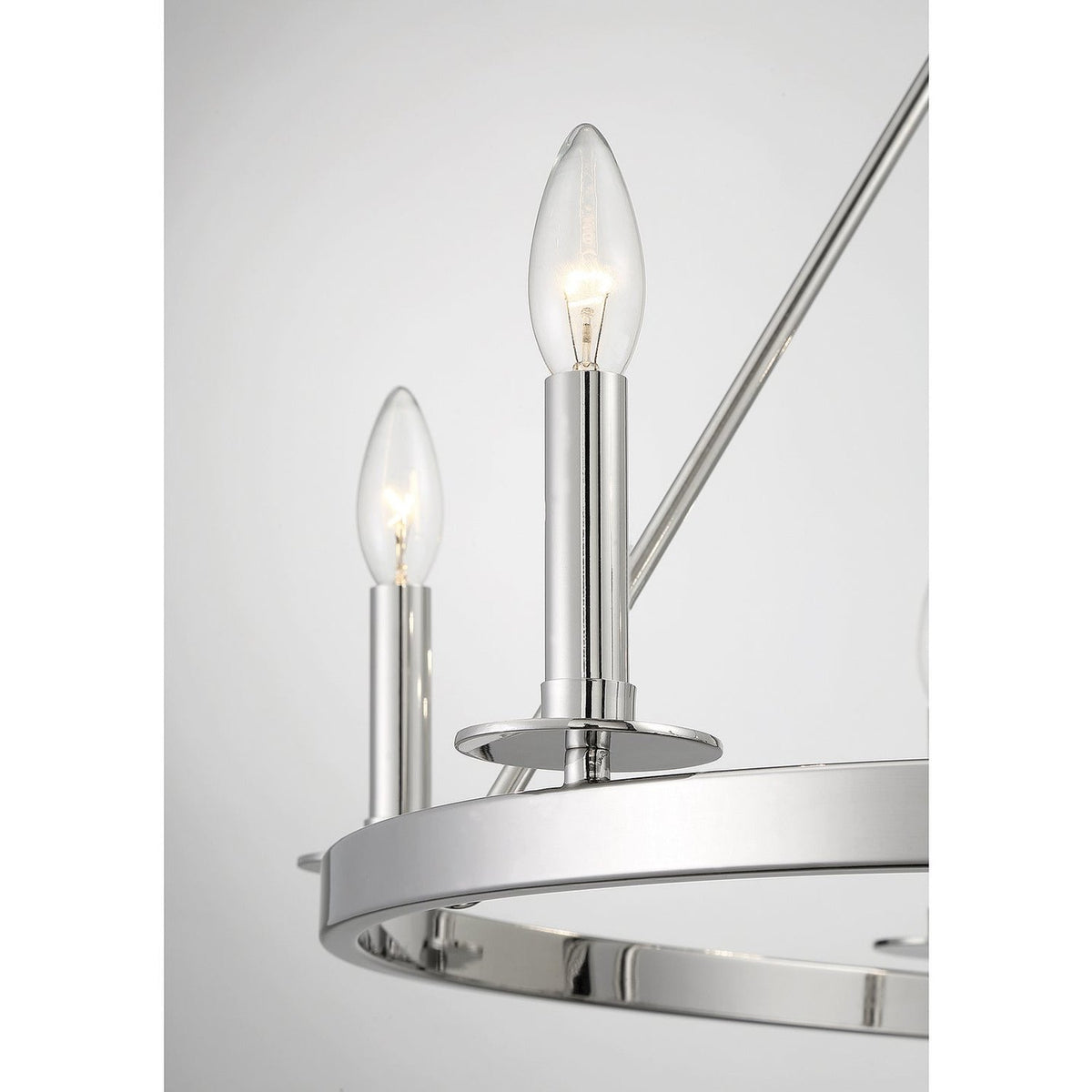 Meridian - M10093PN - Six Light Chandelier - Polished Nickel
