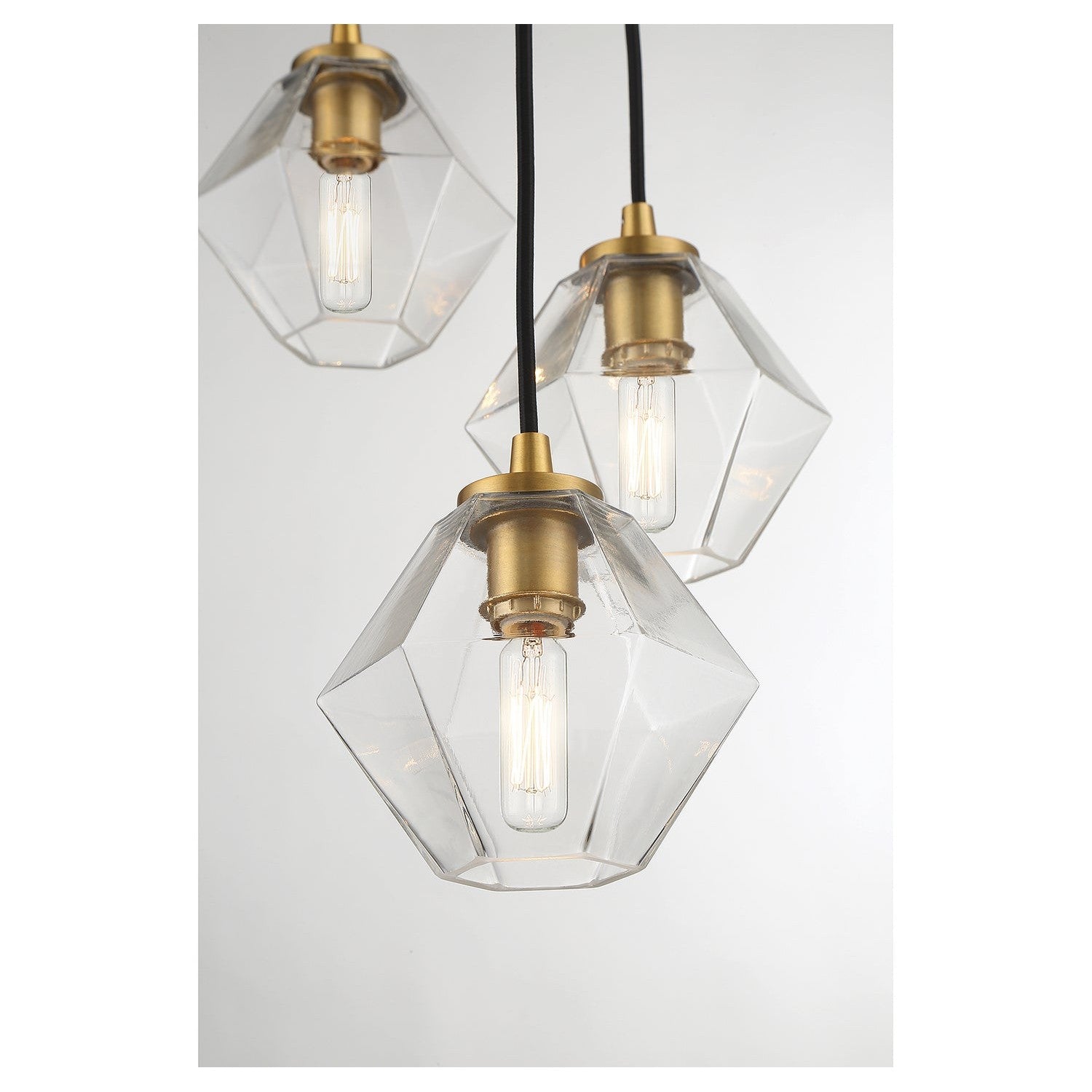 Meridian - M10095NB - Five Light Chandelier - Natural Brass