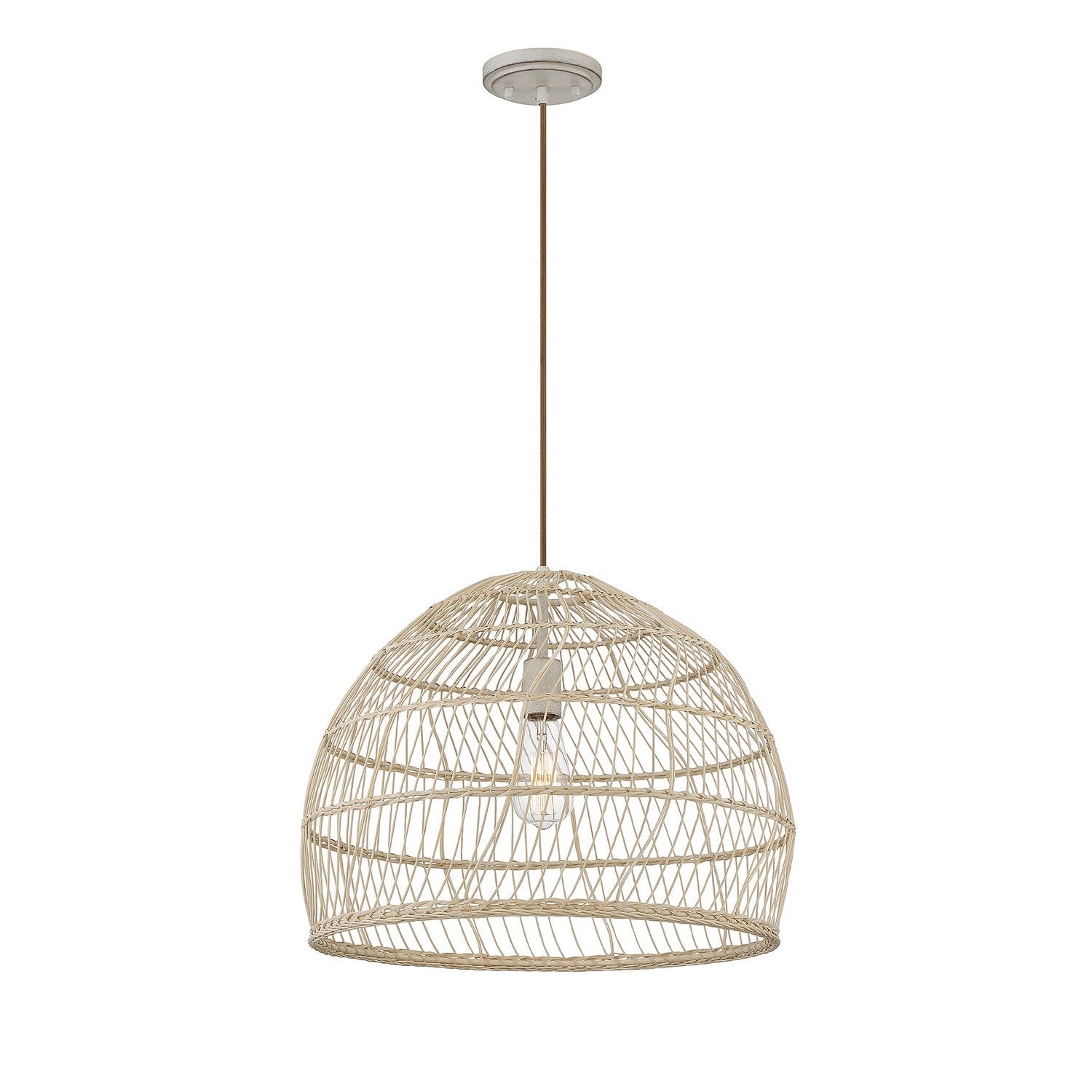 Meridian - M70106NR - One Light Pendant - Natural Rattan with a Matching Socket