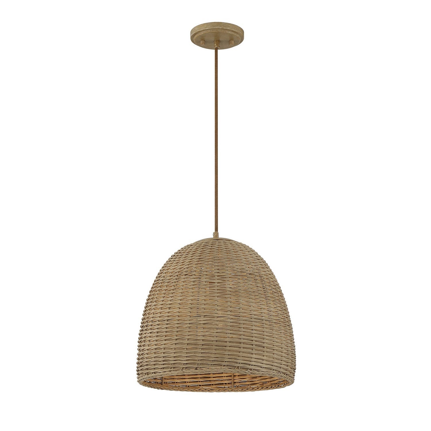 Meridian - M70107NWIC - One Light Pendant - Natural Wicker
