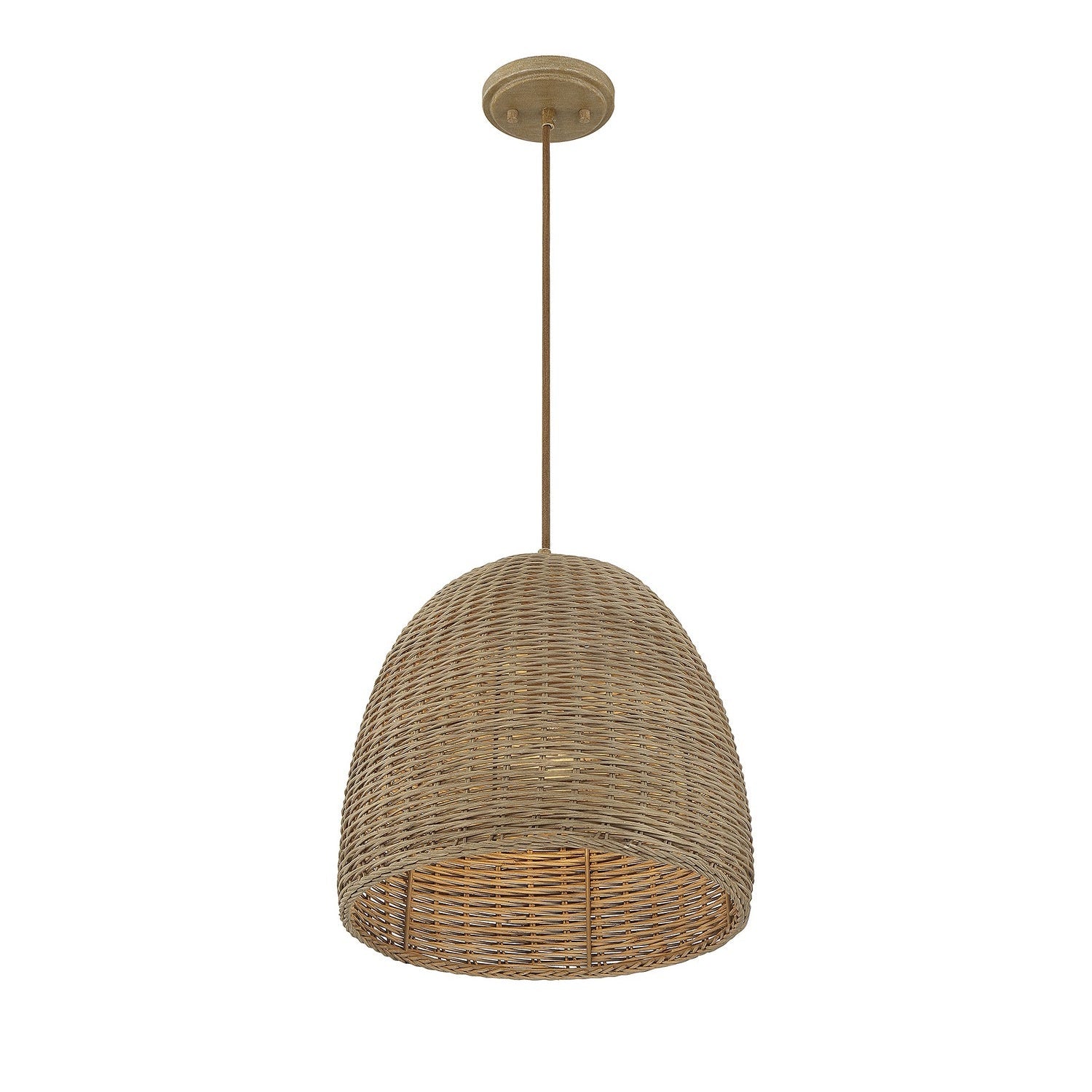 Meridian - M70107NWIC - One Light Pendant - Natural Wicker