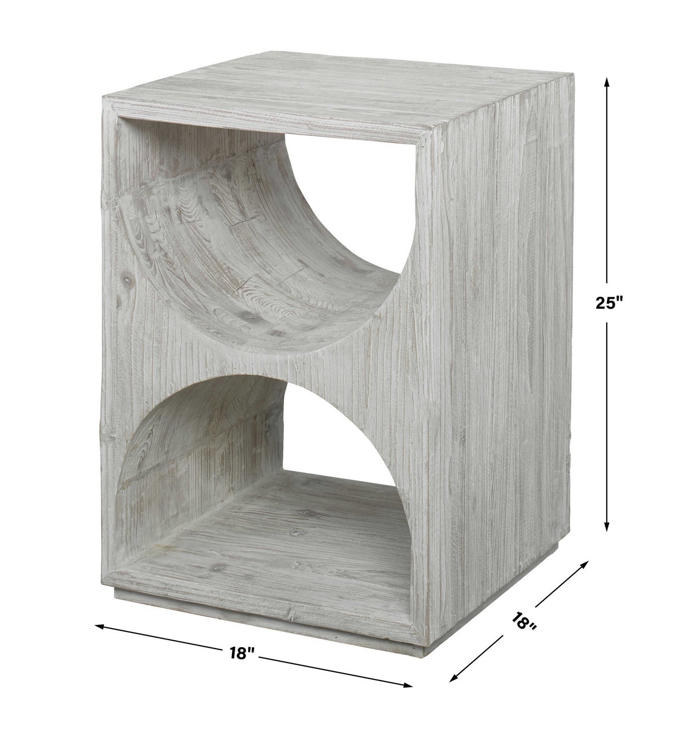 Uttermost - 24969 - Side Table - Hans - Distressed Ivory