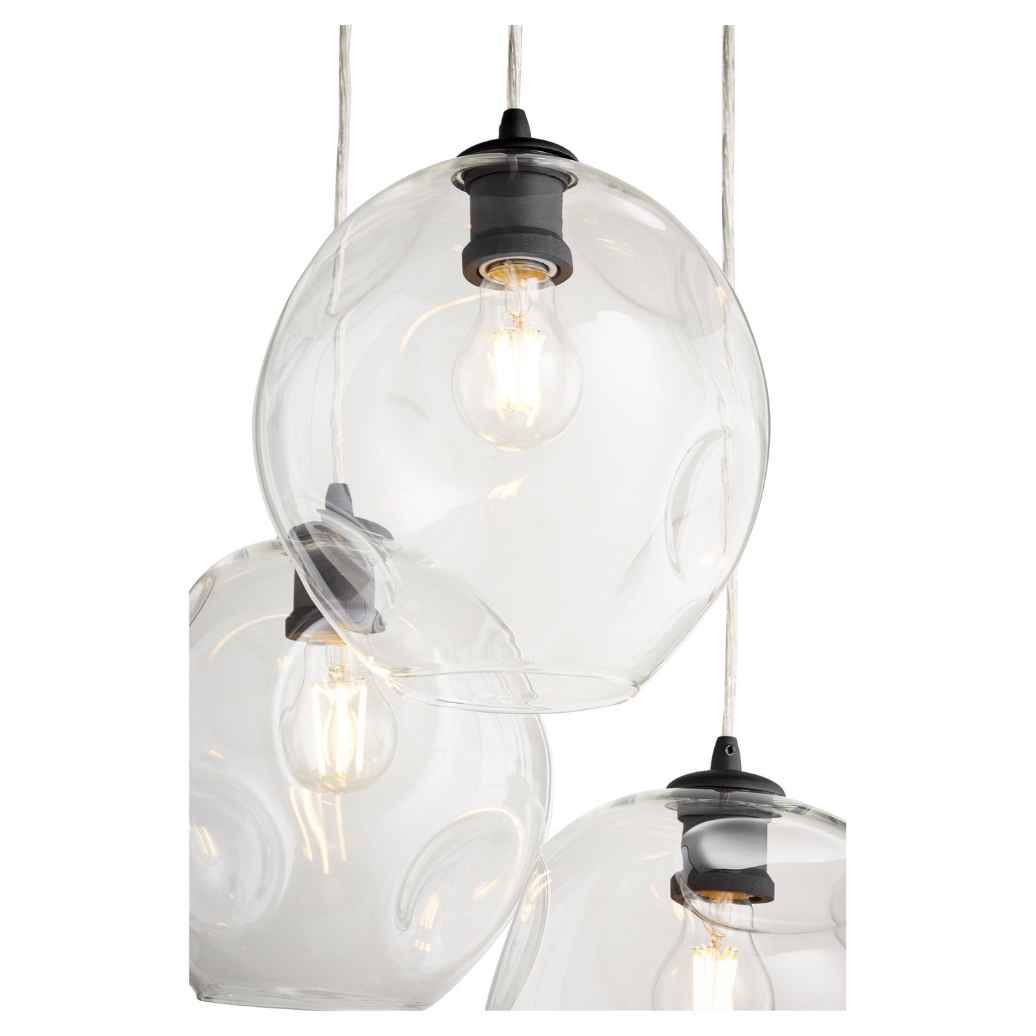 Quorum - 63-69 - Three Light Pendant - Numen - Textured Black