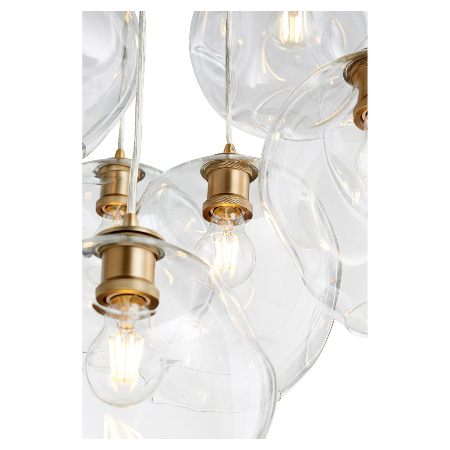 Quorum - 67-80 - Seven Light Pendant - Numen - Aged Brass
